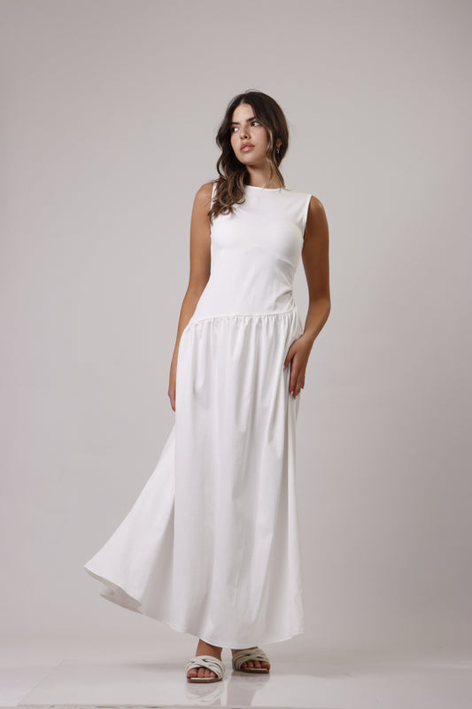 Asymmetric length dress