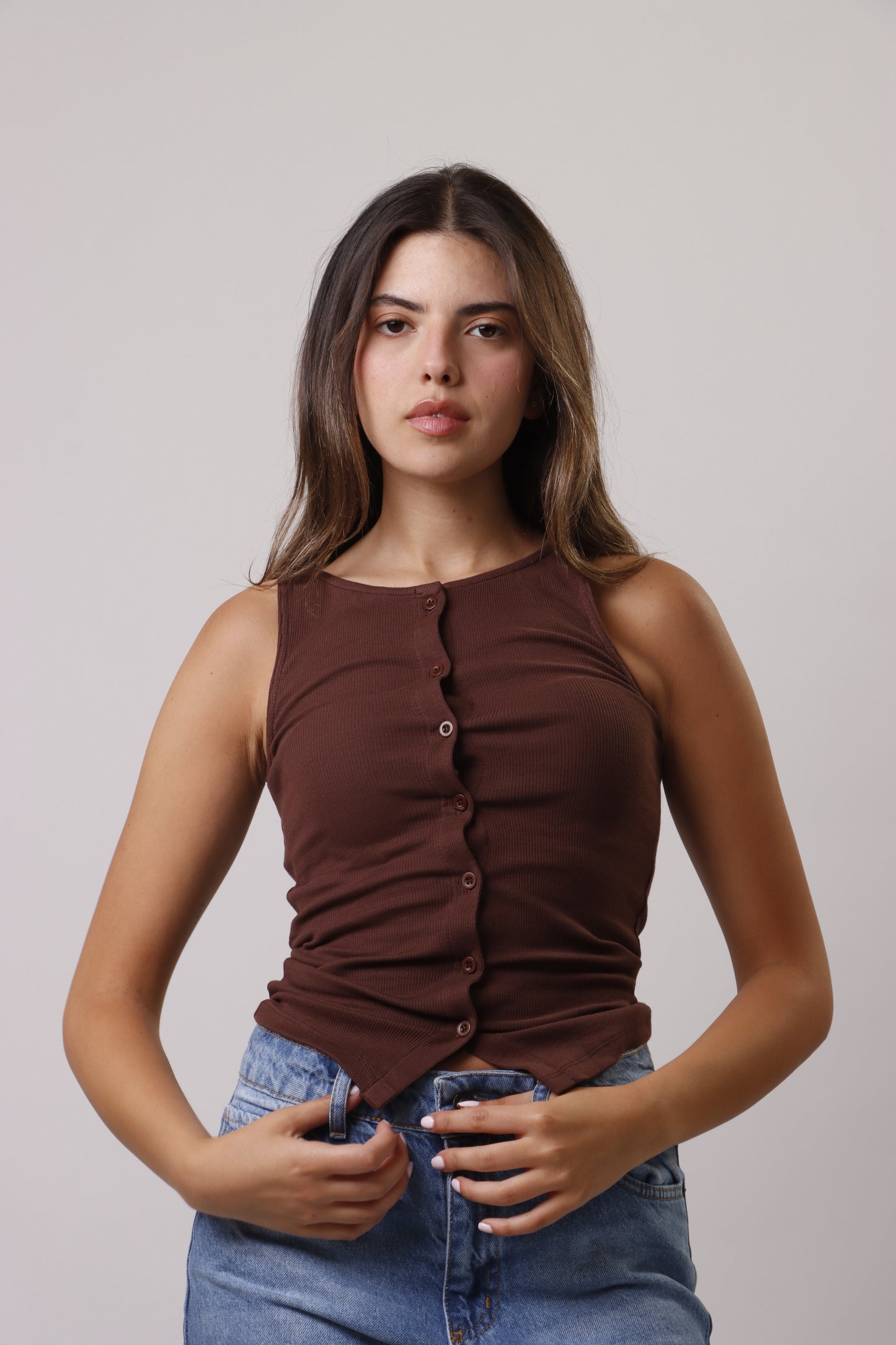 Ribbed button up shirt