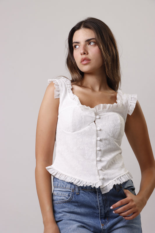 White lace top