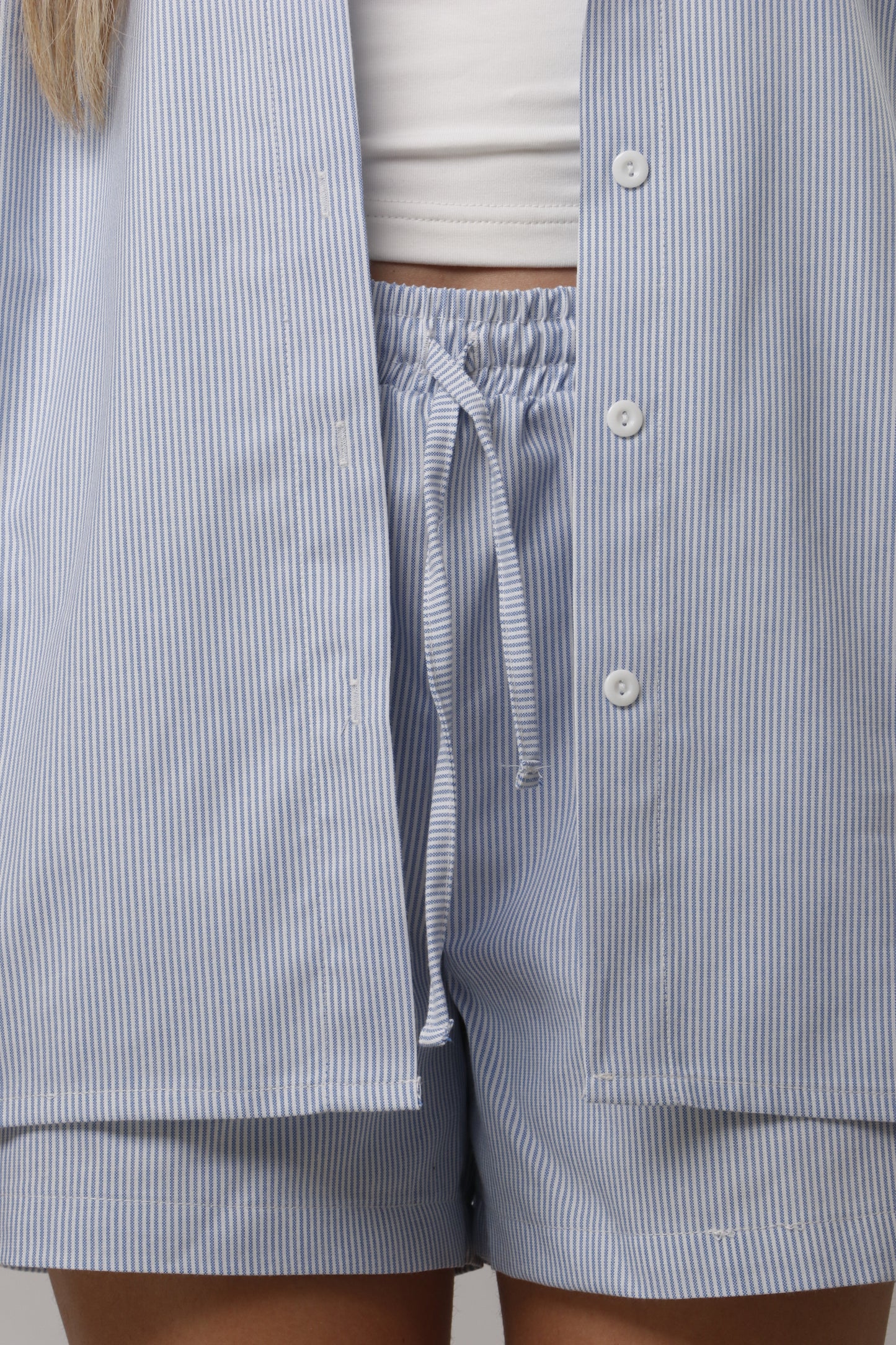 Chemise short striped set