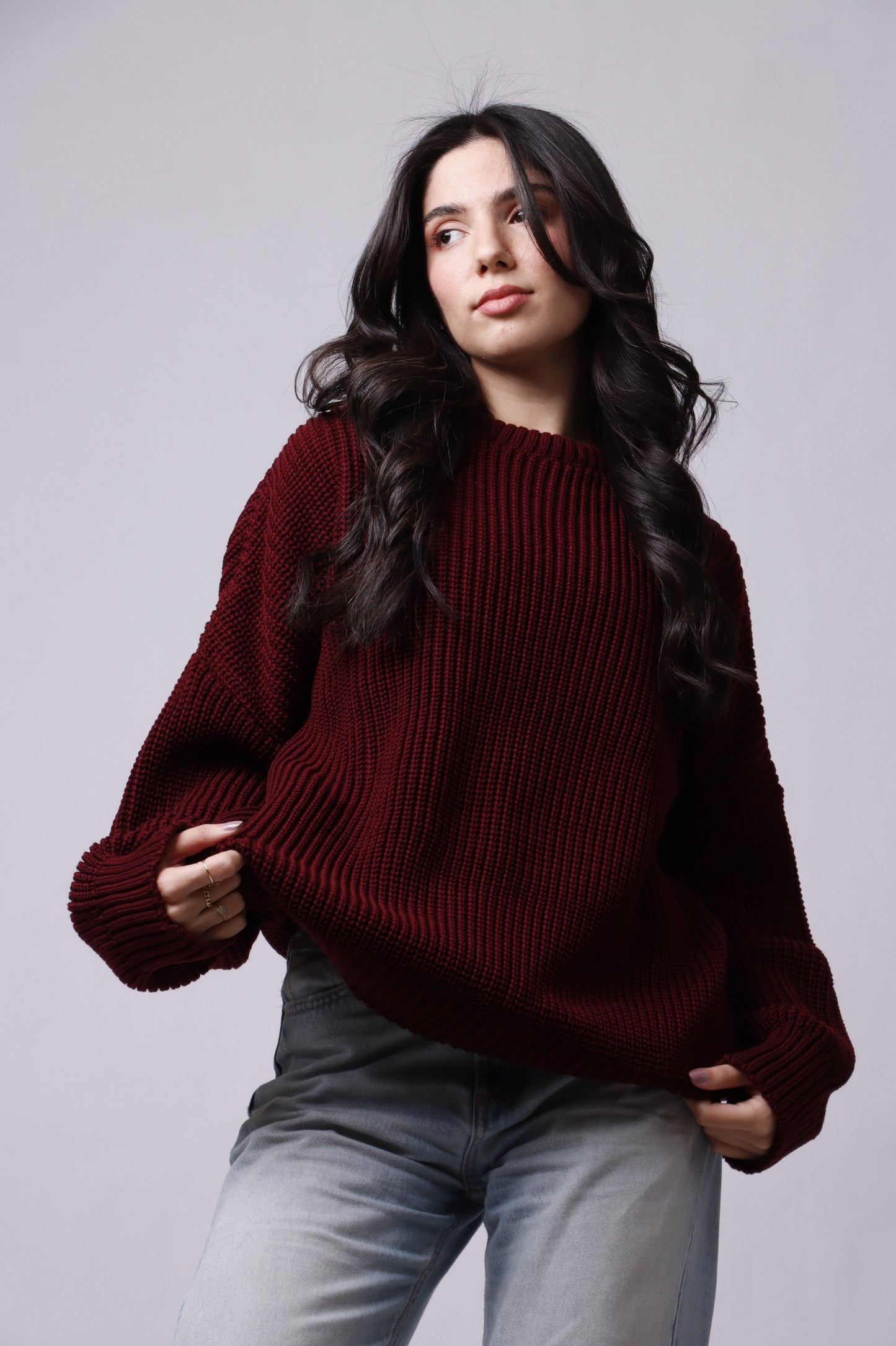 Oversized wool sweater