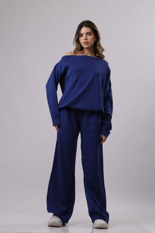 Asymmetrical shoulder wool set