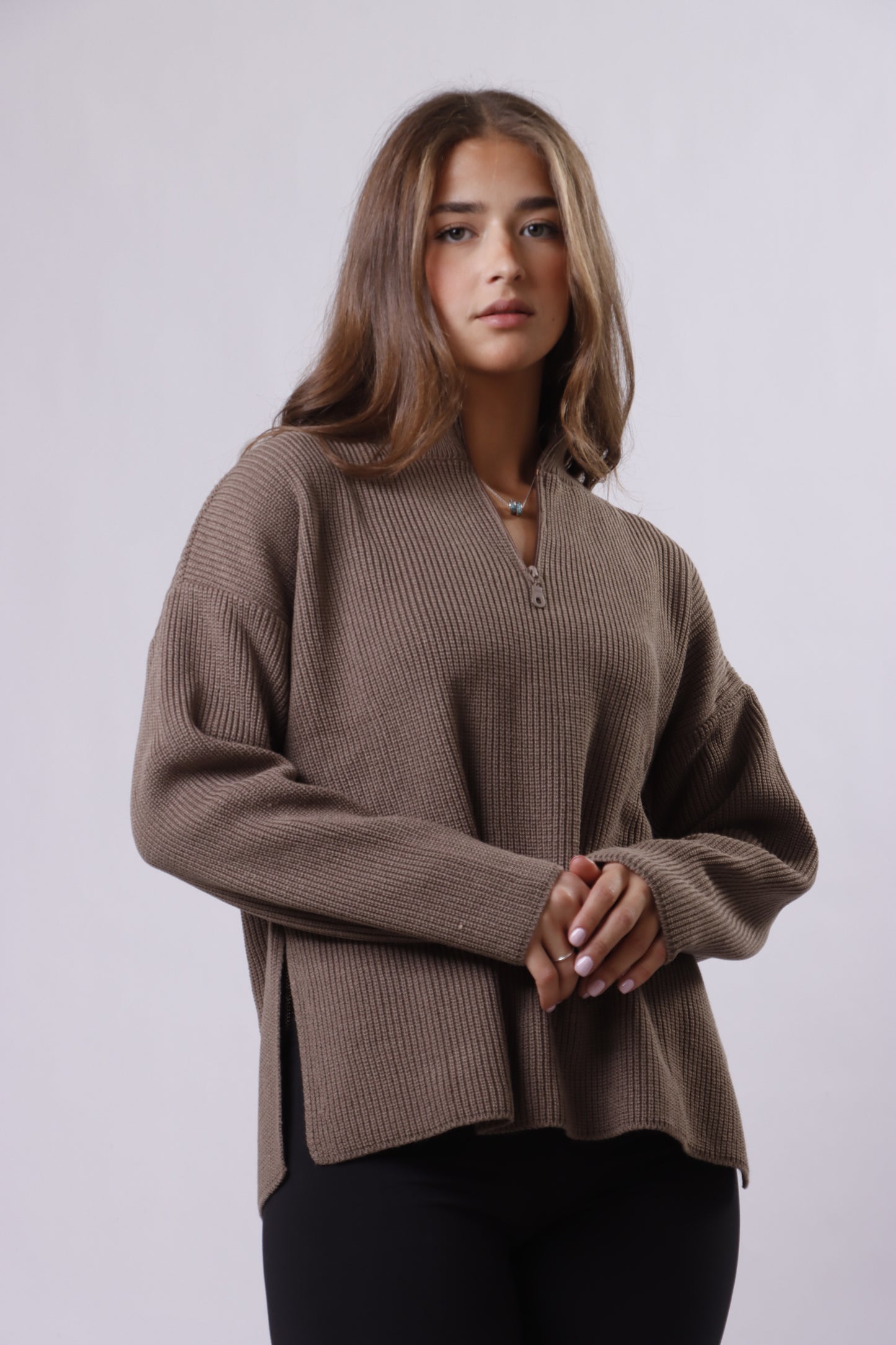 Zipper Wool Top