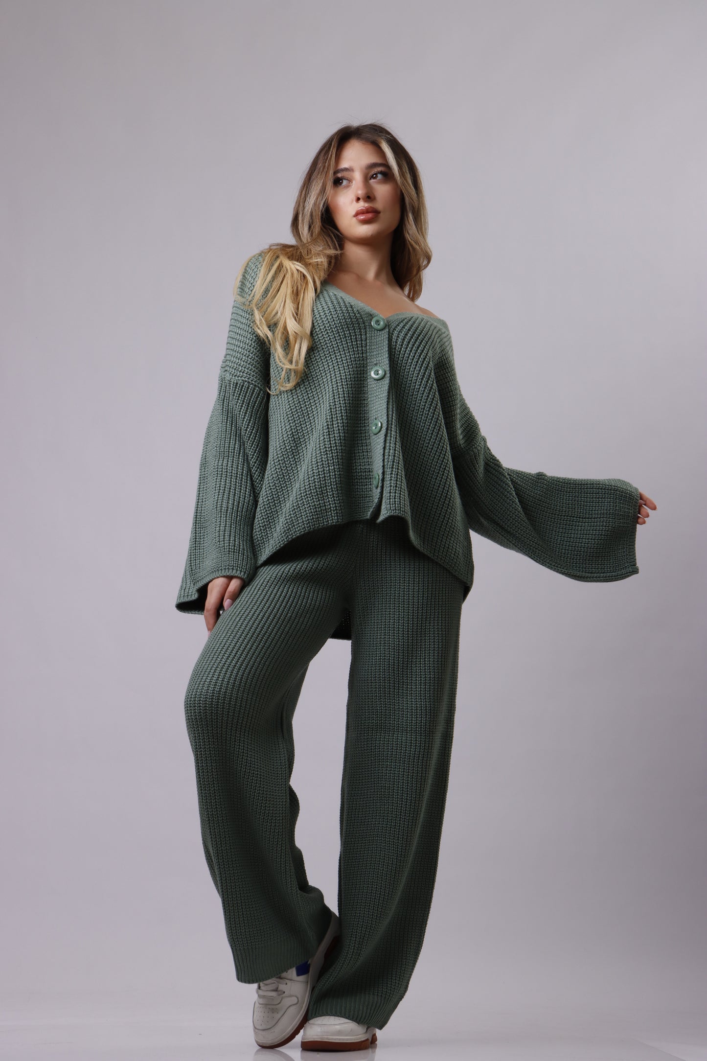 Cardigan wool set
