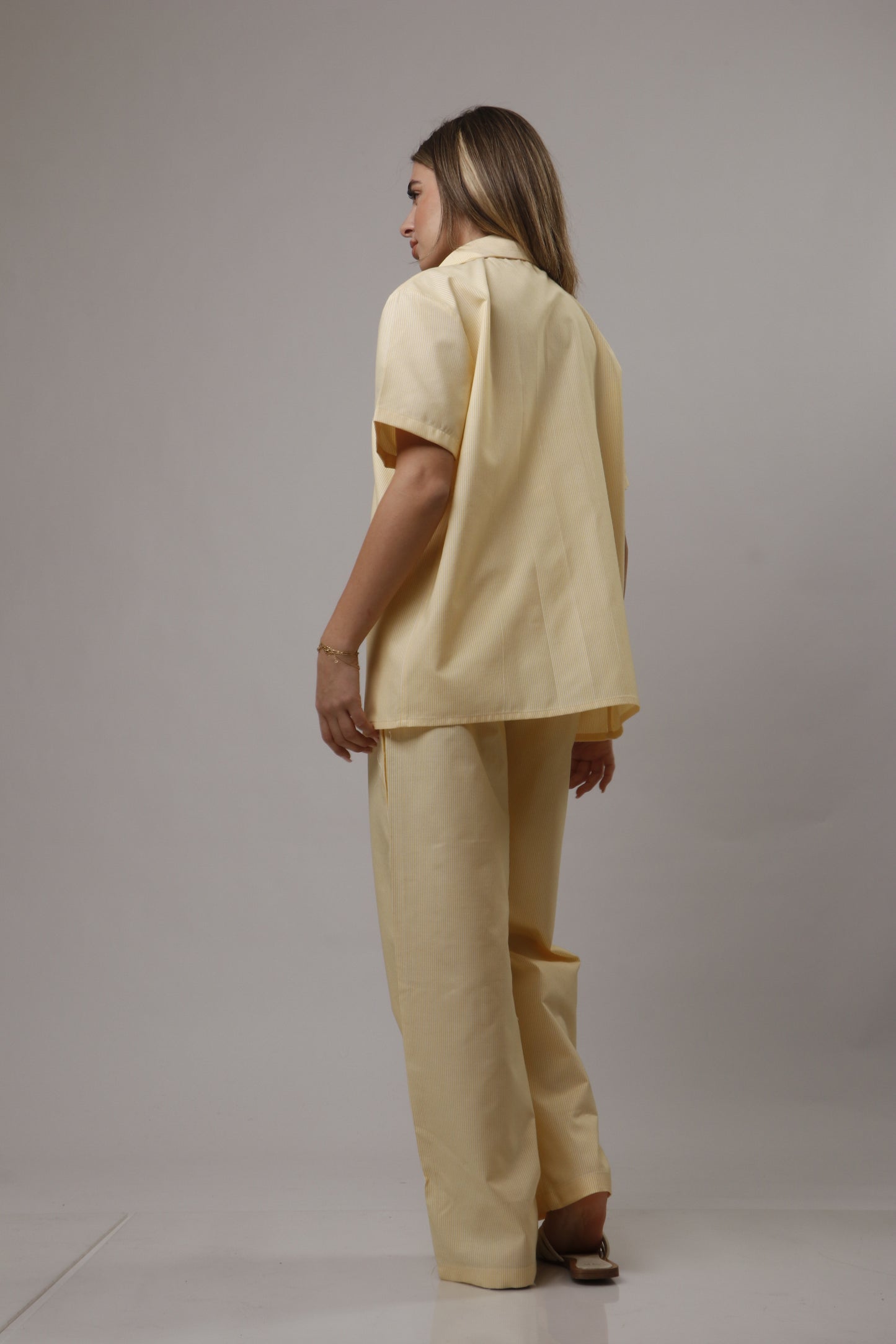 Chemise pant striped set
