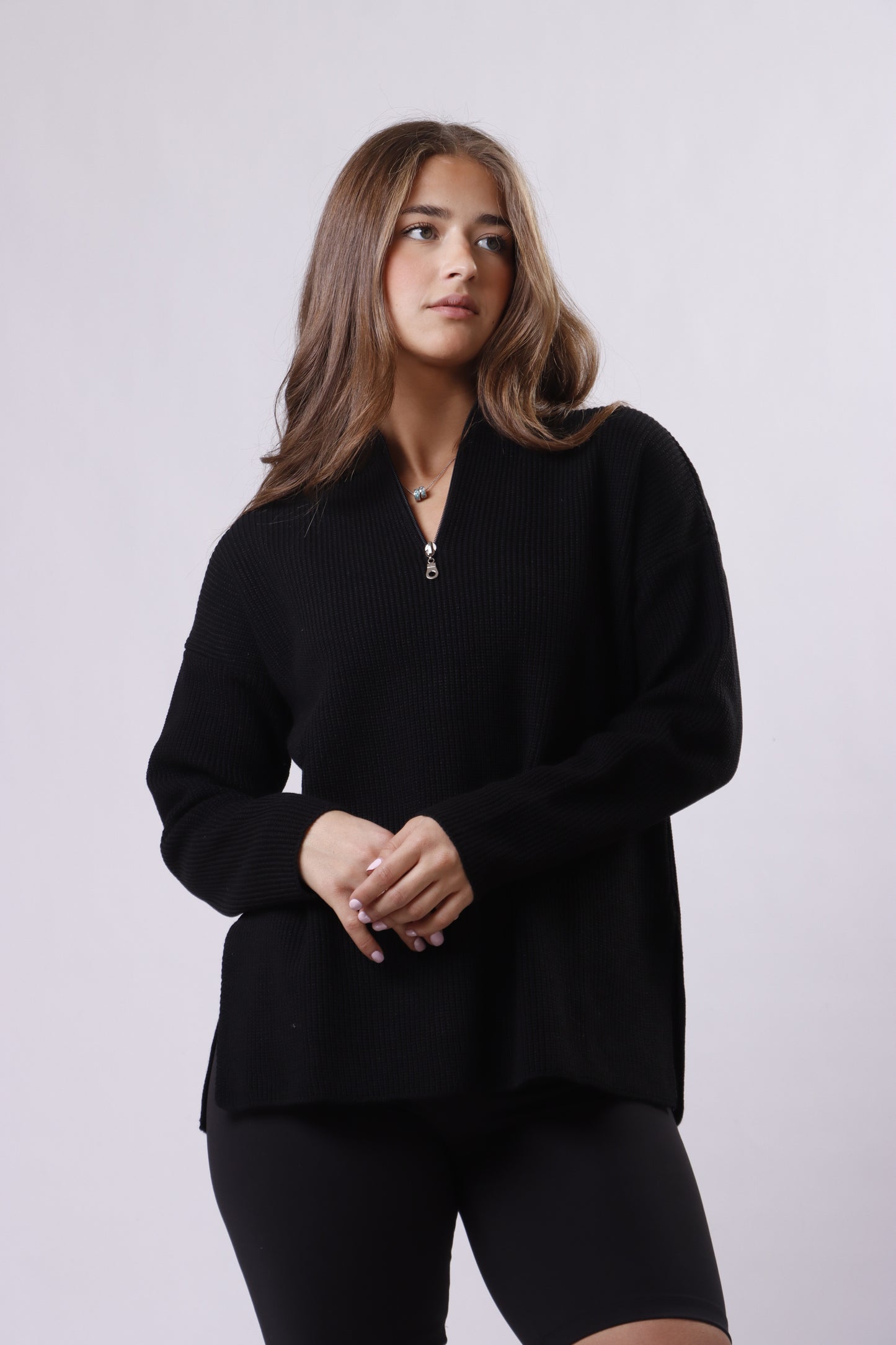 Zipper Wool Top