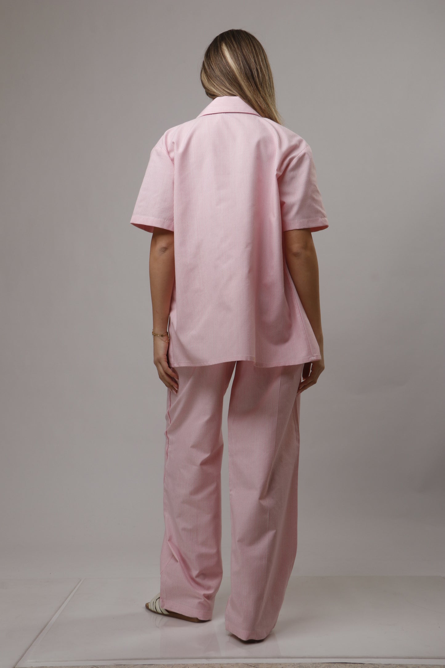 Chemise pant striped set