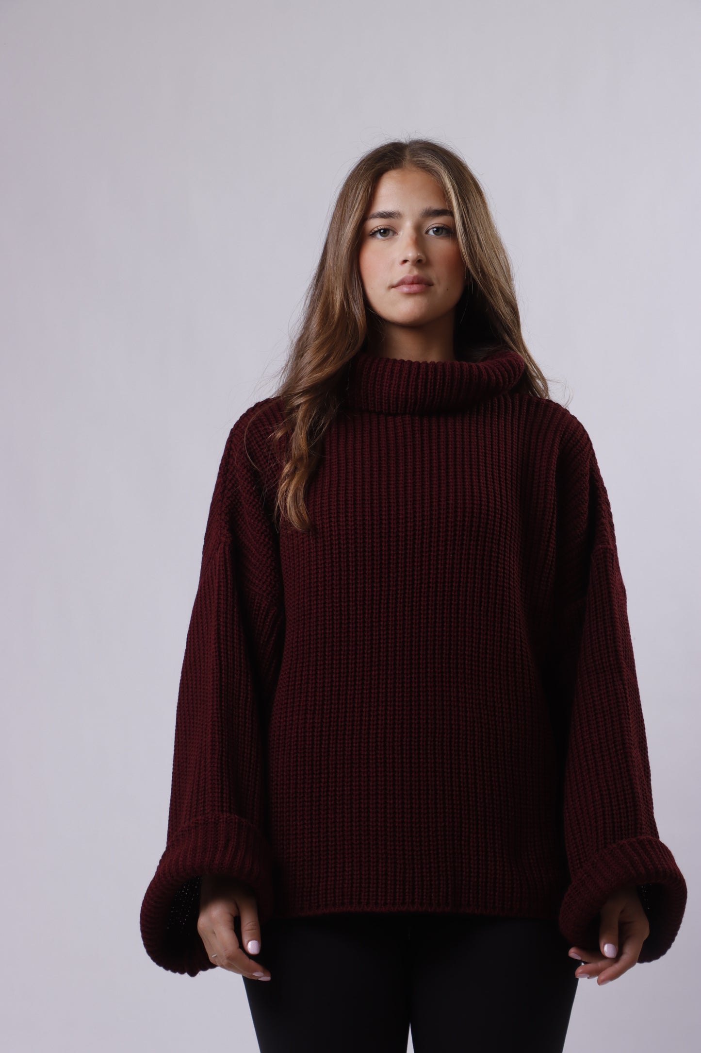 High-neck Wool Top