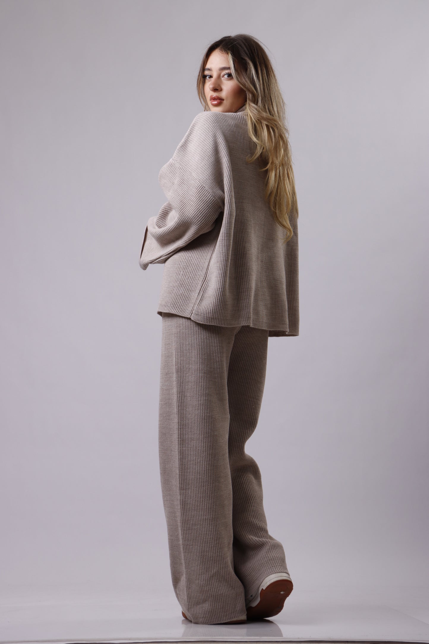 Turtle neck wool set