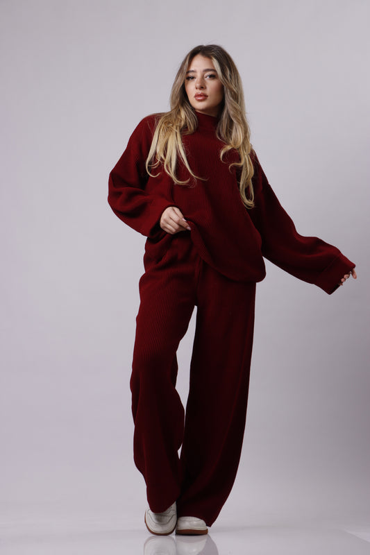 Turtle neck wool set