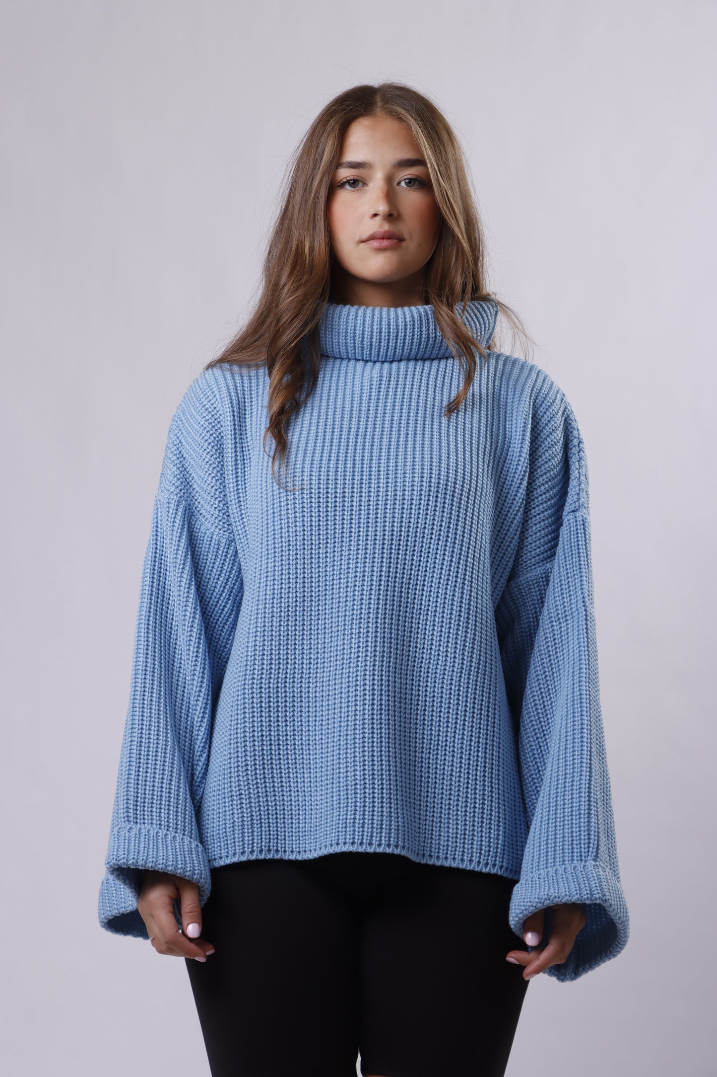 High-neck Wool Top