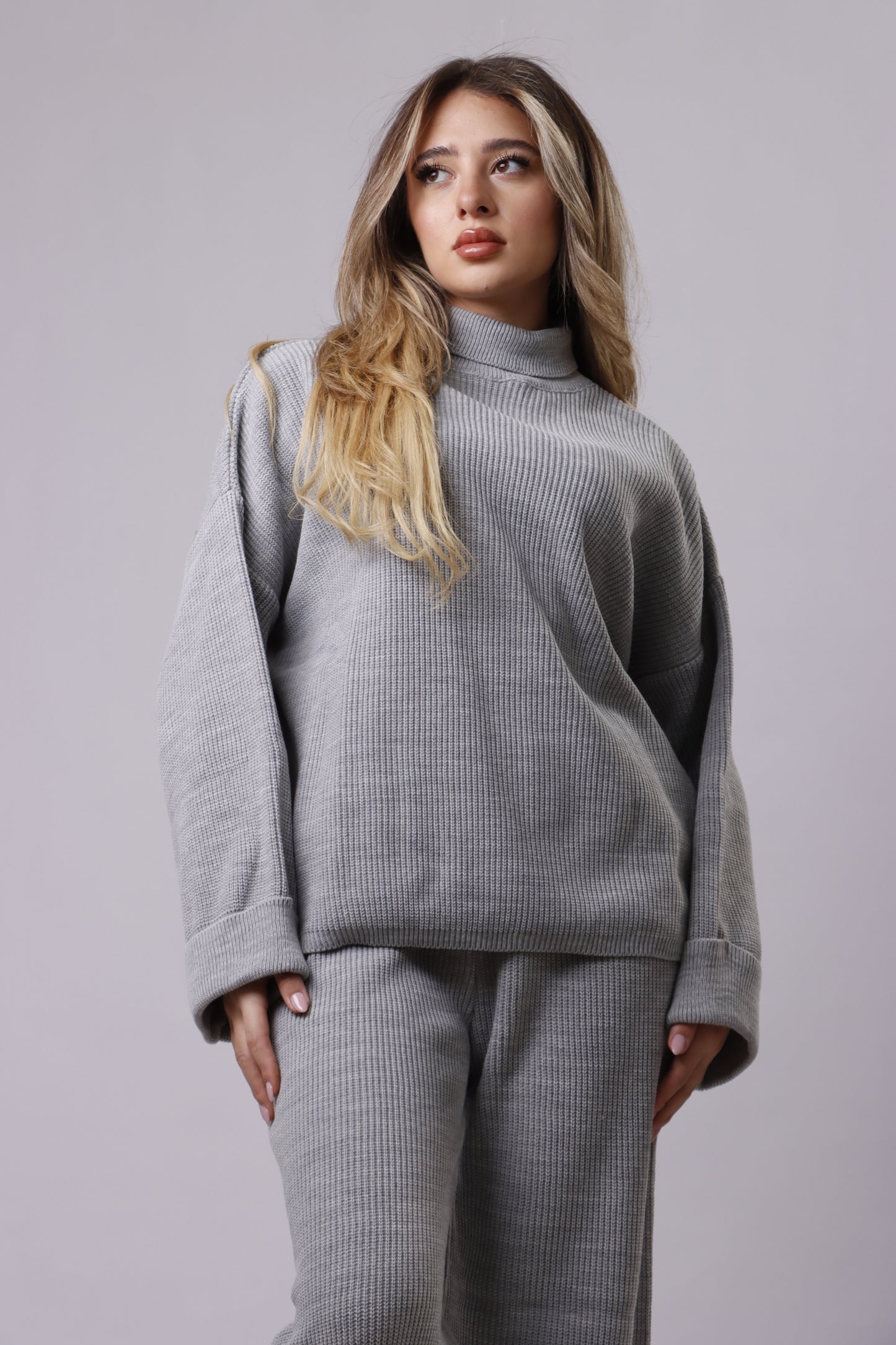 Turtle neck wool set