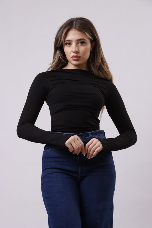 Gathered neckline top