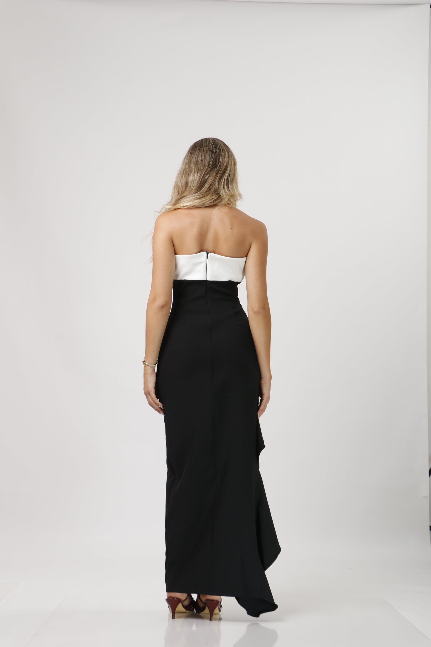 Contrast midi dress