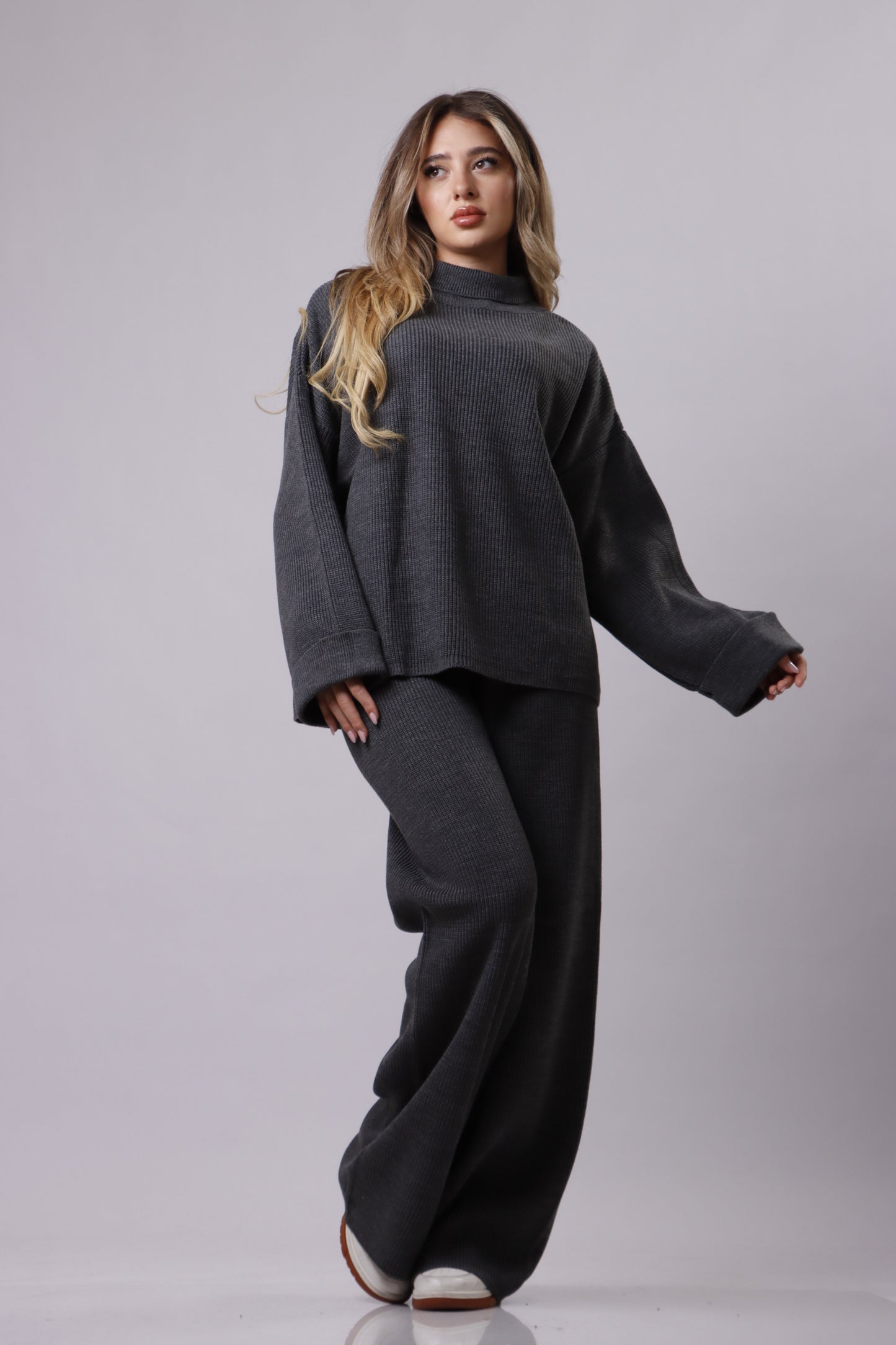 Turtle neck wool set