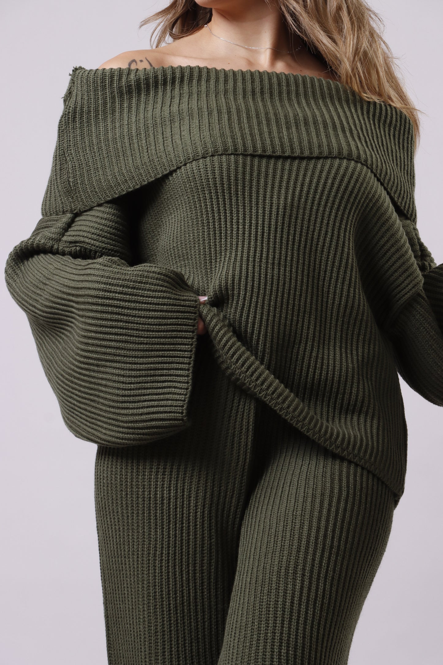 Off shoulder wool set
