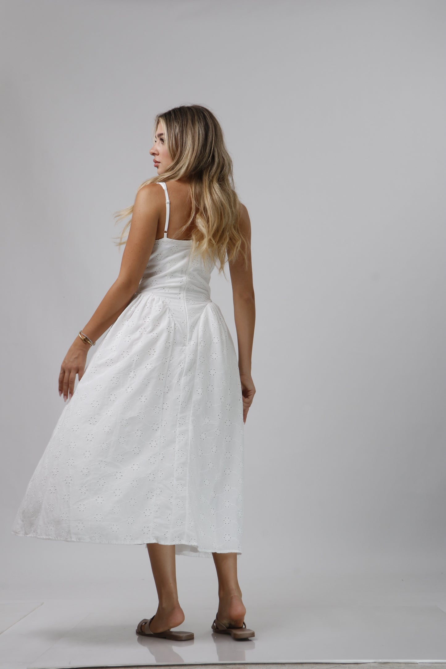 White embroided dress
