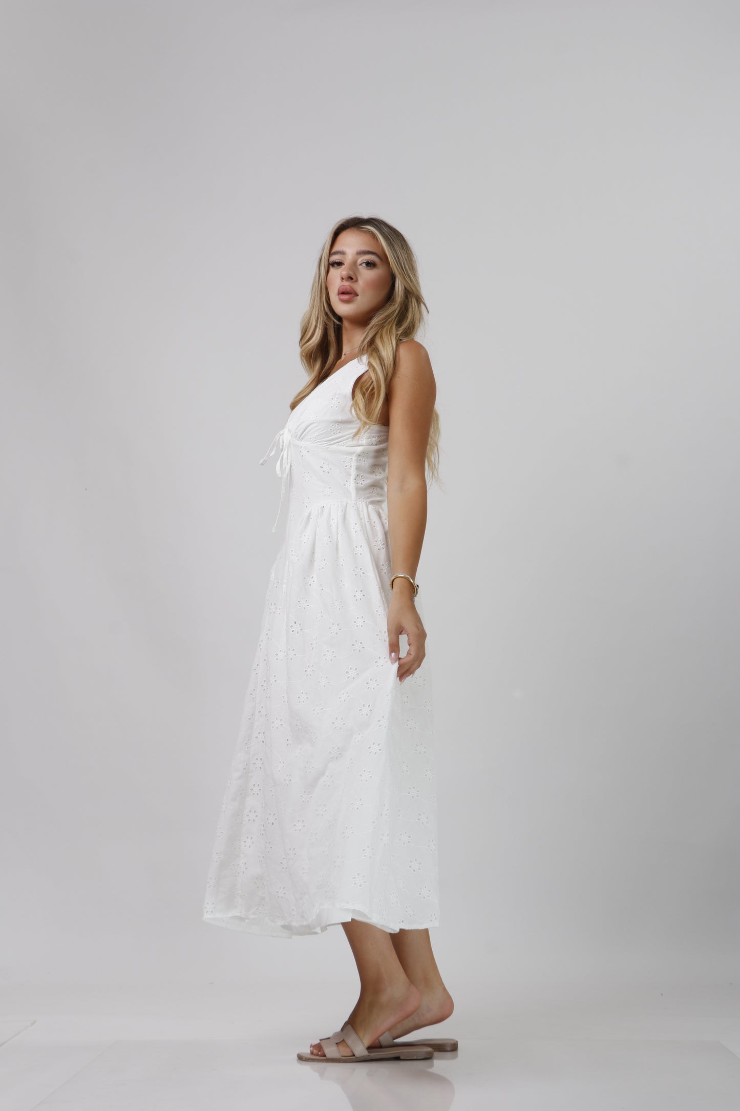 White embroided dress