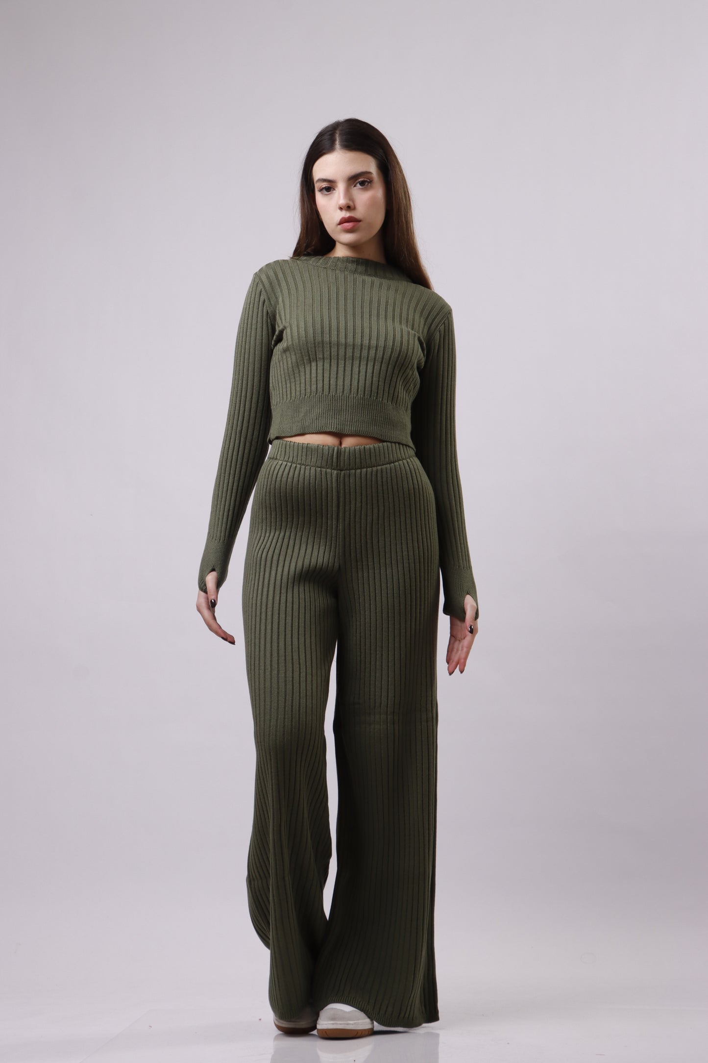 Ribbed wool set