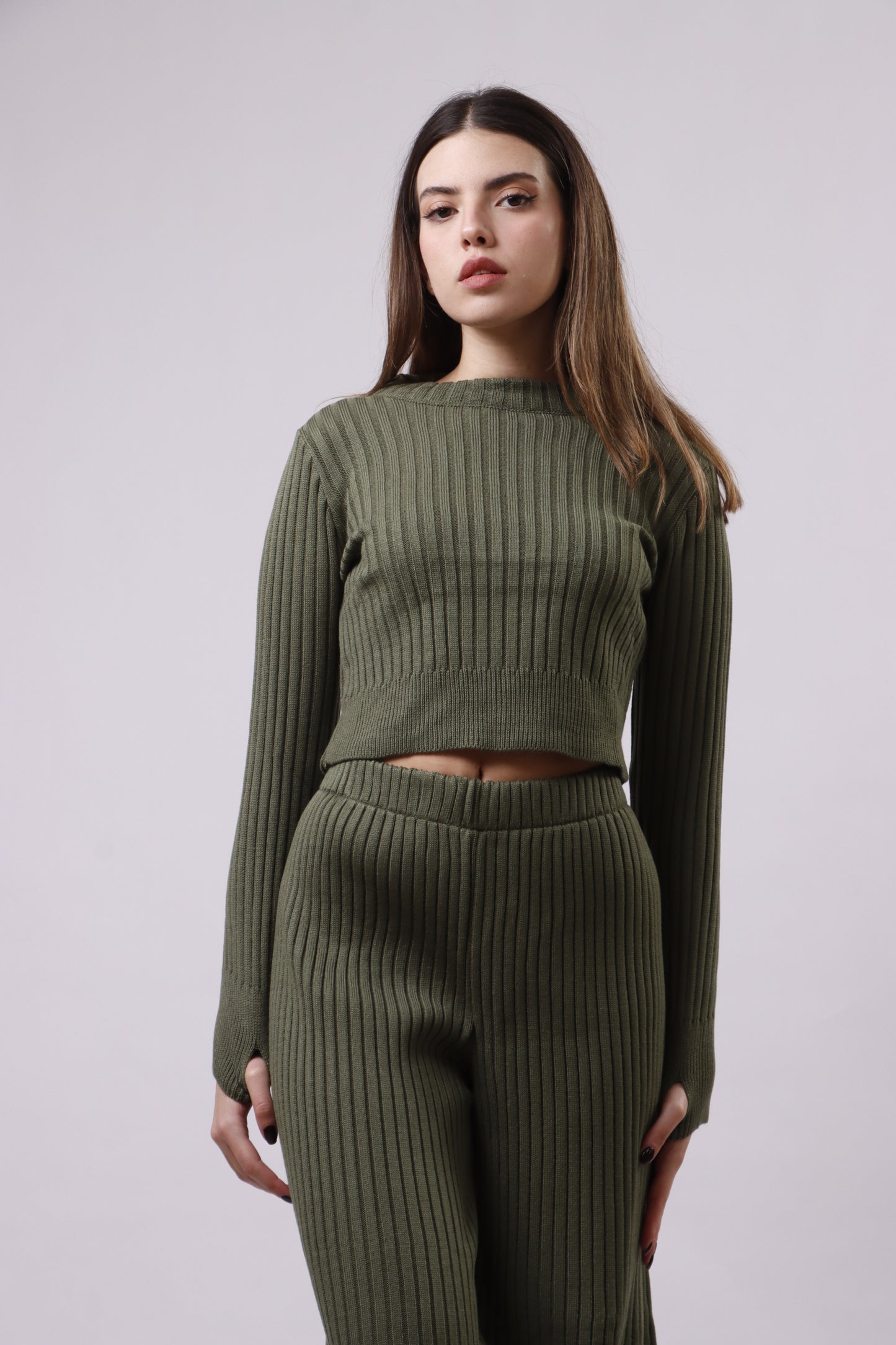 Ribbed wool set