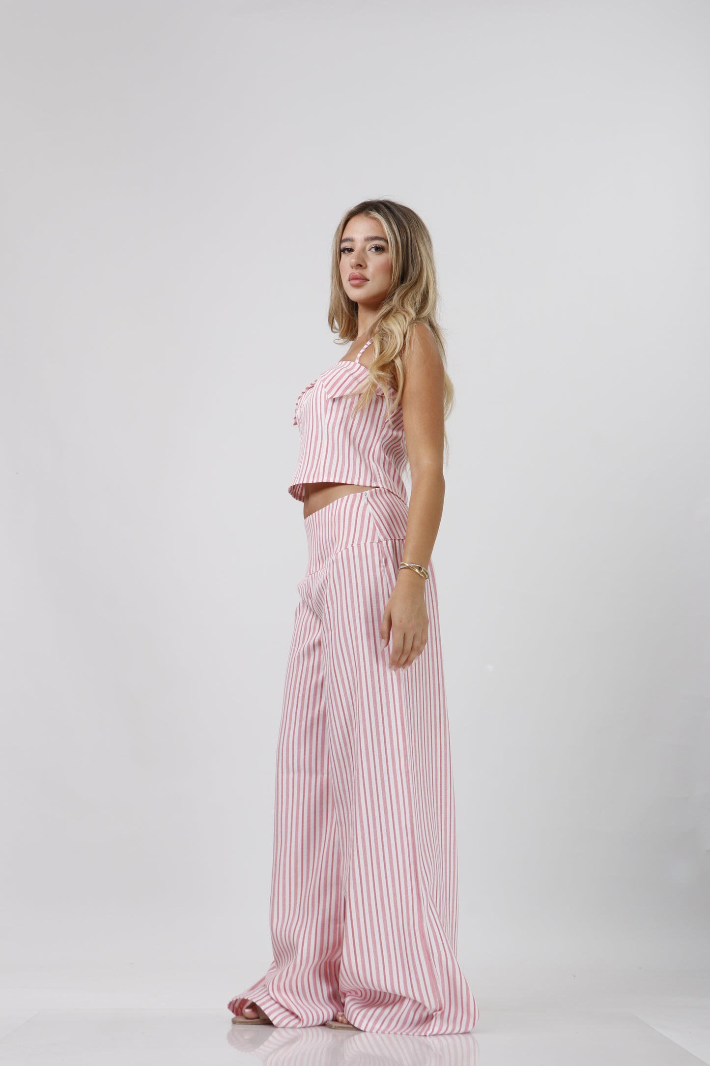 Striped halter set