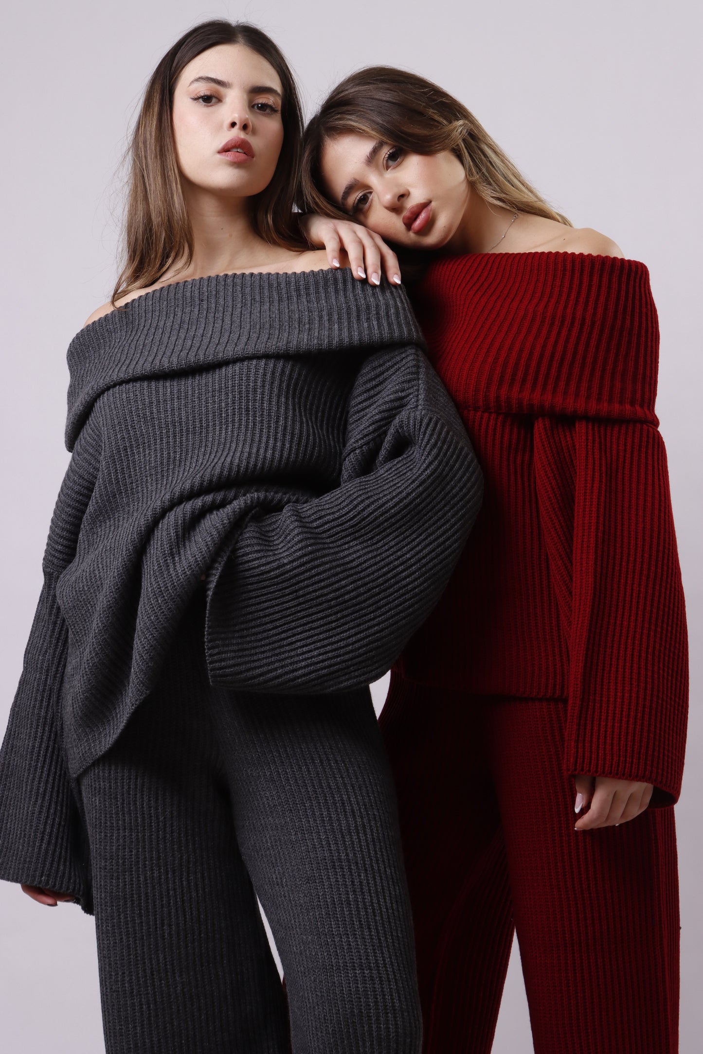 Off shoulder wool set