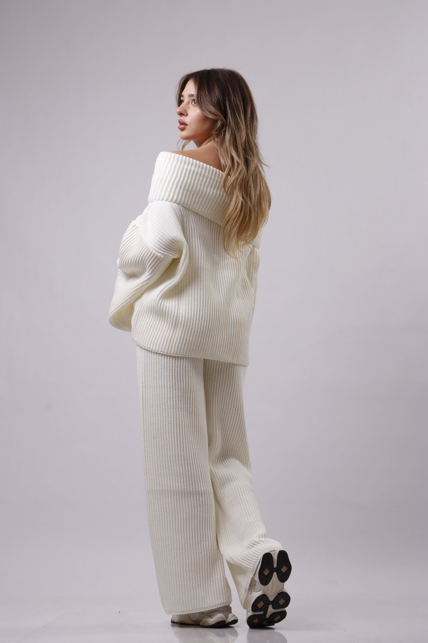 Off shoulder wool set