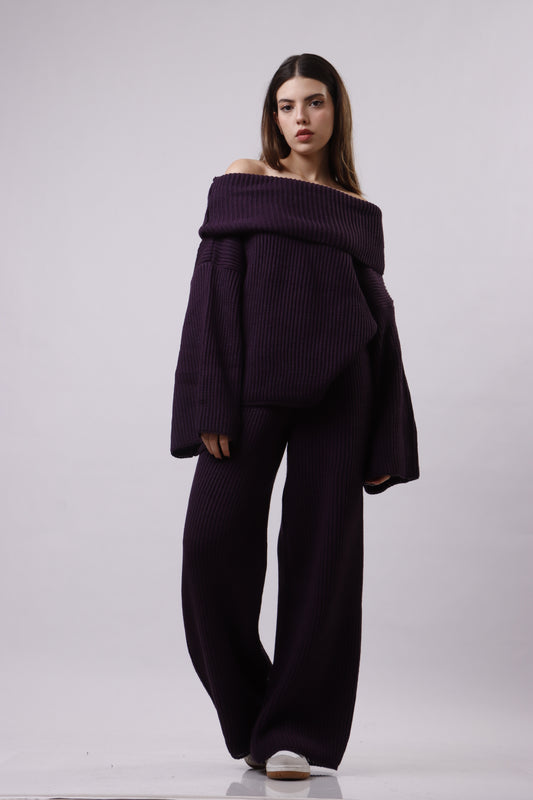 Off shoulder wool set