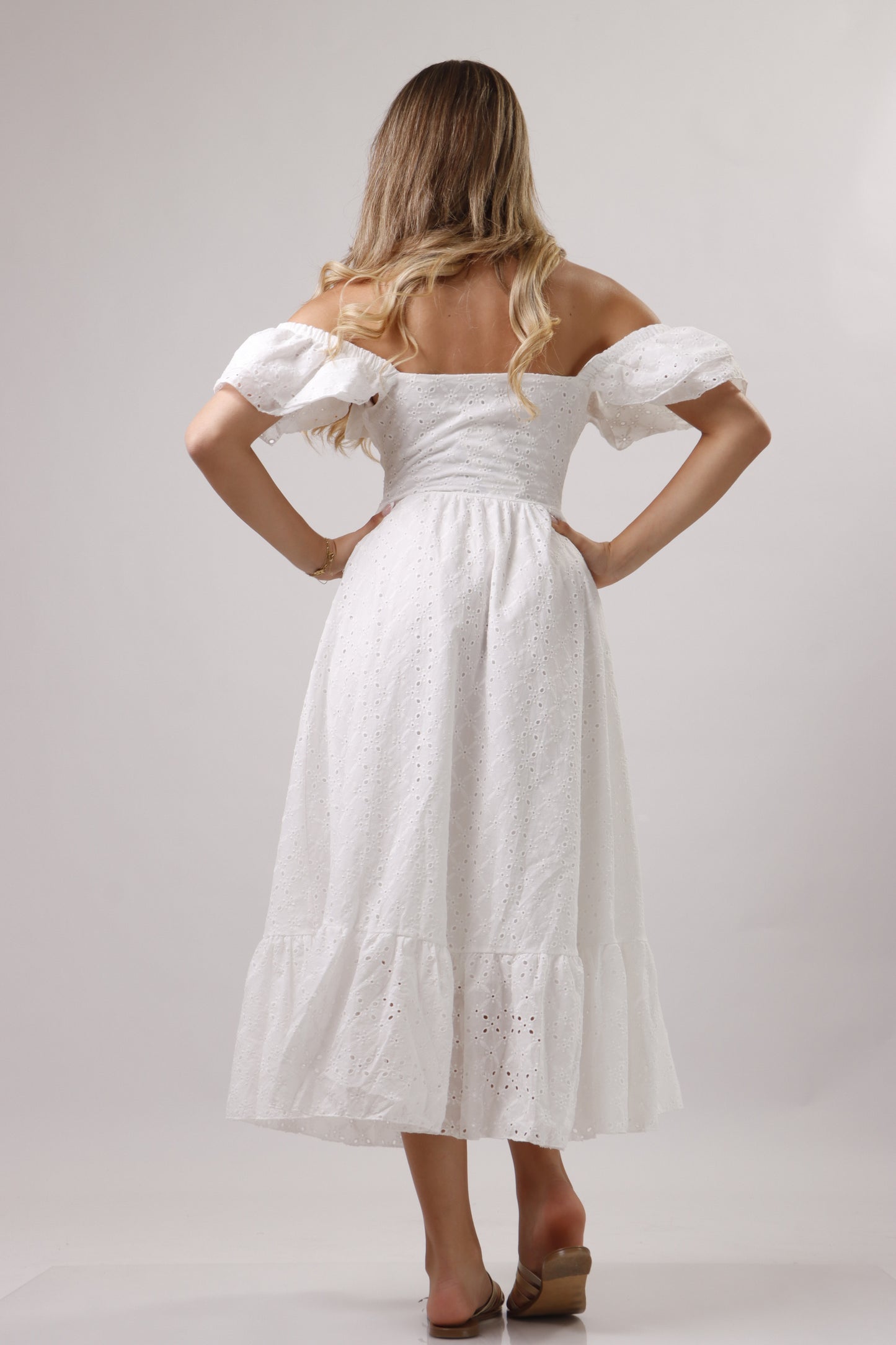 White embroidery dress
