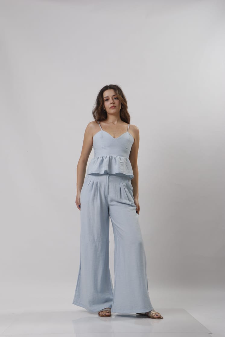 Peplum linen set