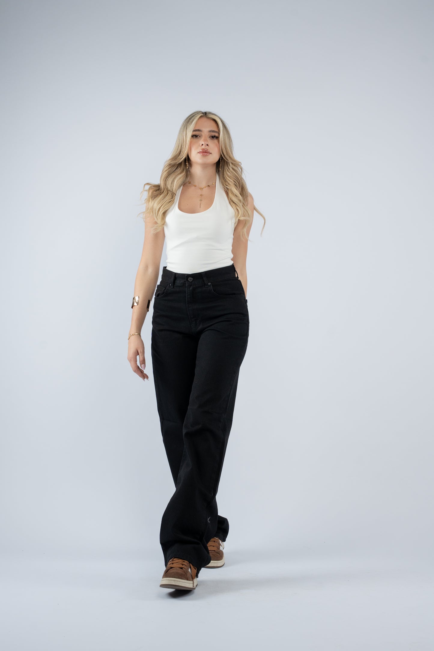 Black loose jeans