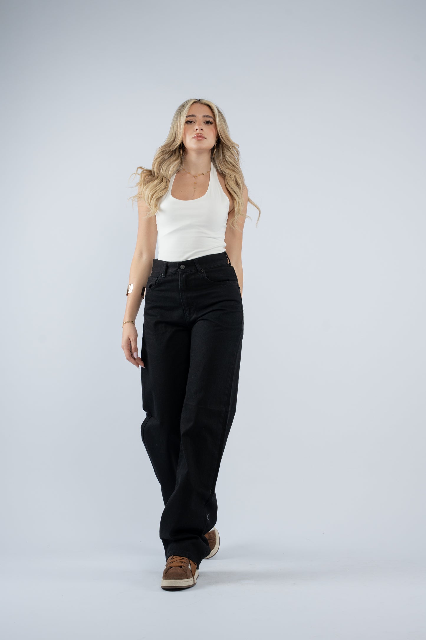 Black loose jeans