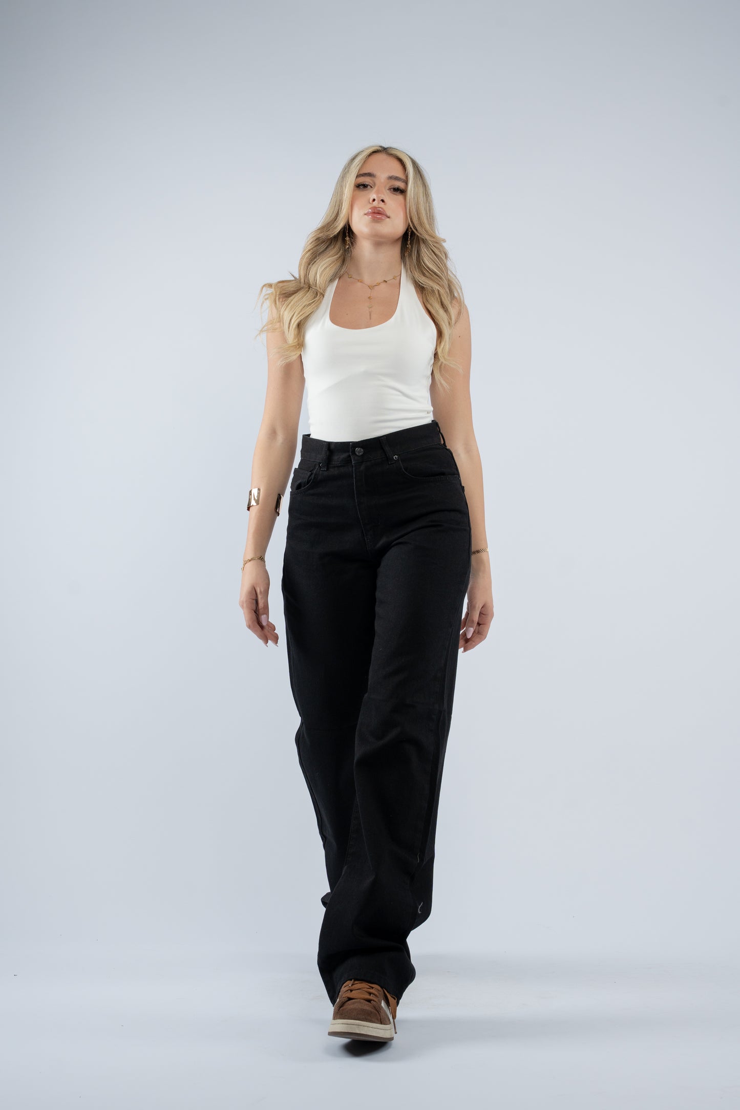Black loose jeans