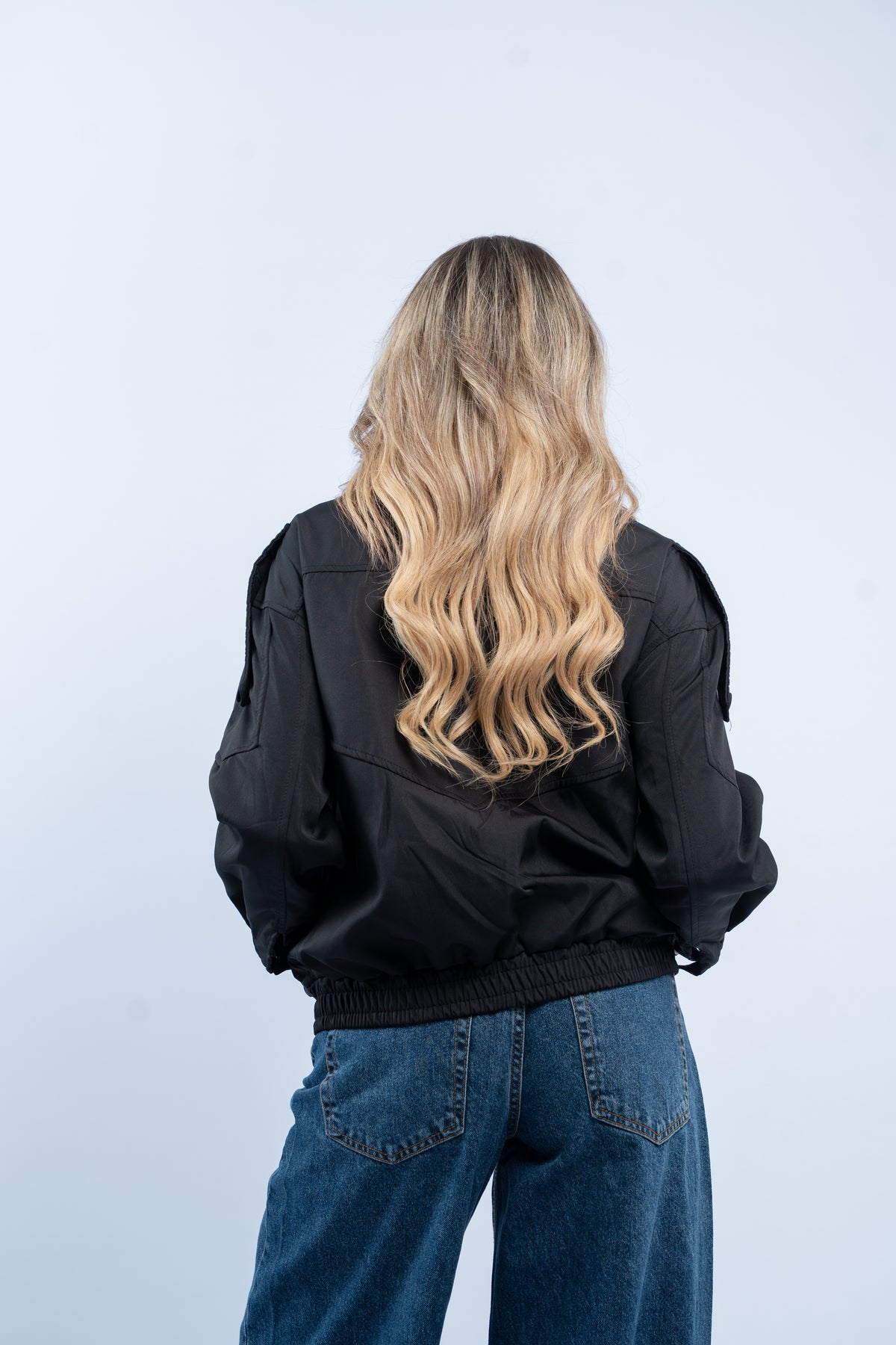 Zip- up collar jacket