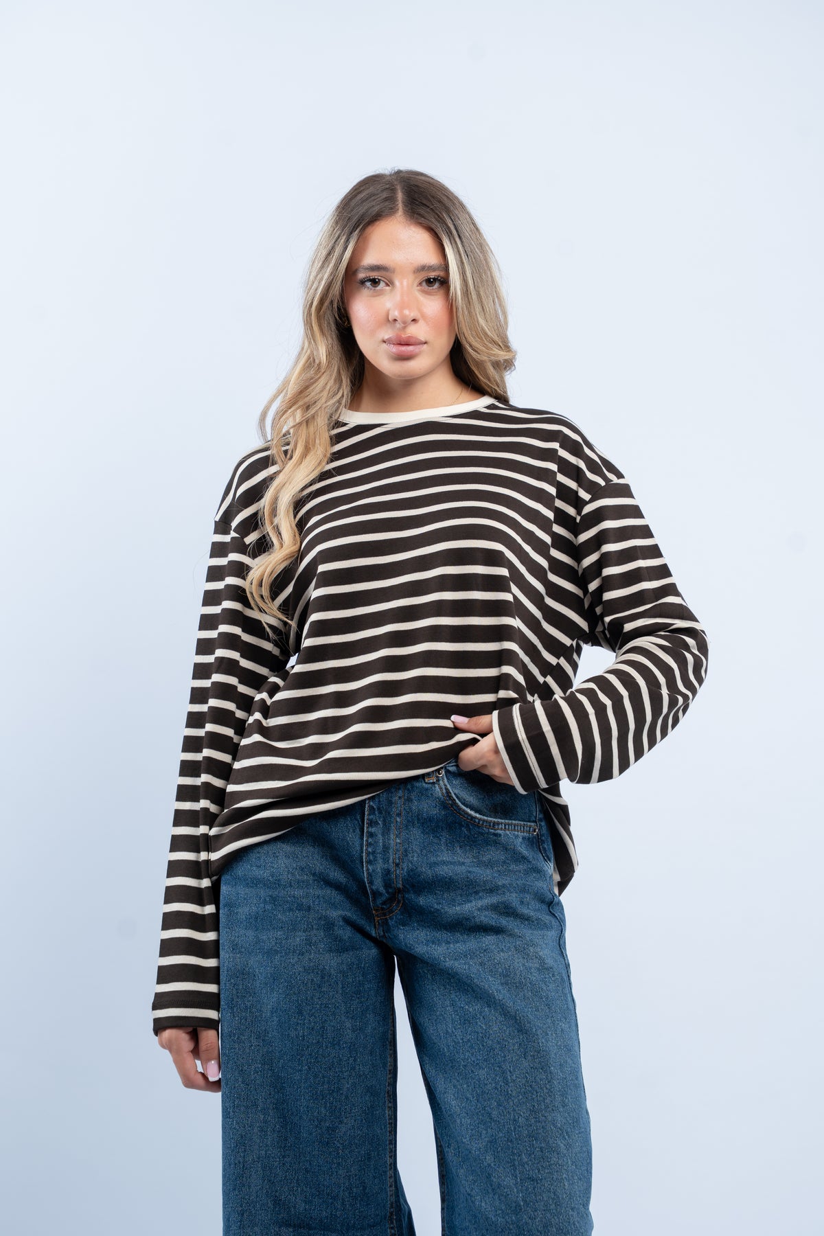 Fine striped top