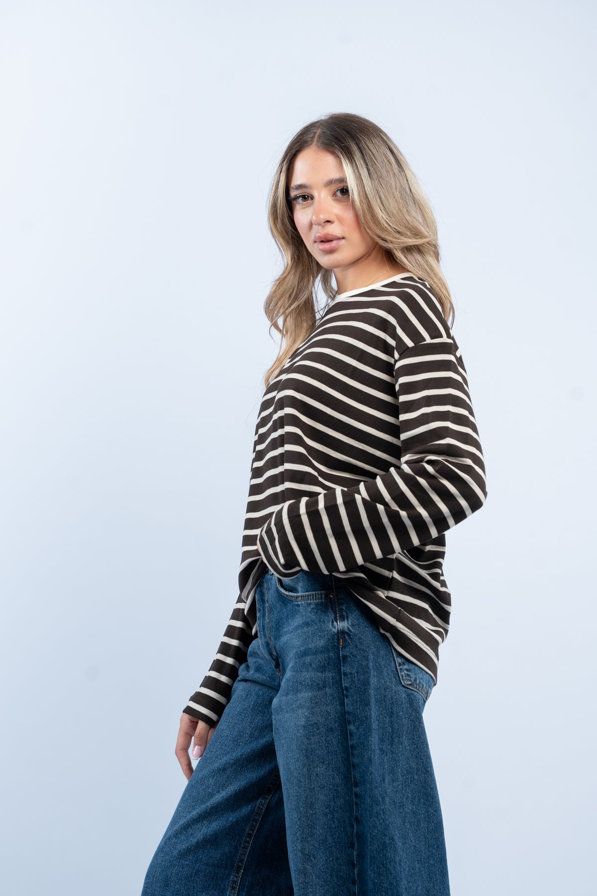 Fine striped top