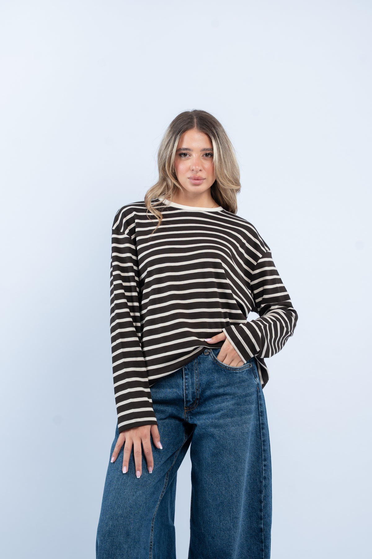 Fine striped top
