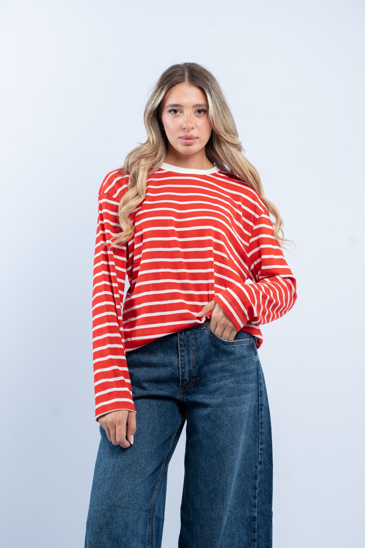 Fine striped top