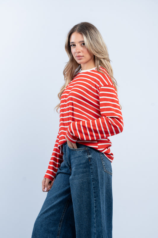 Fine striped top