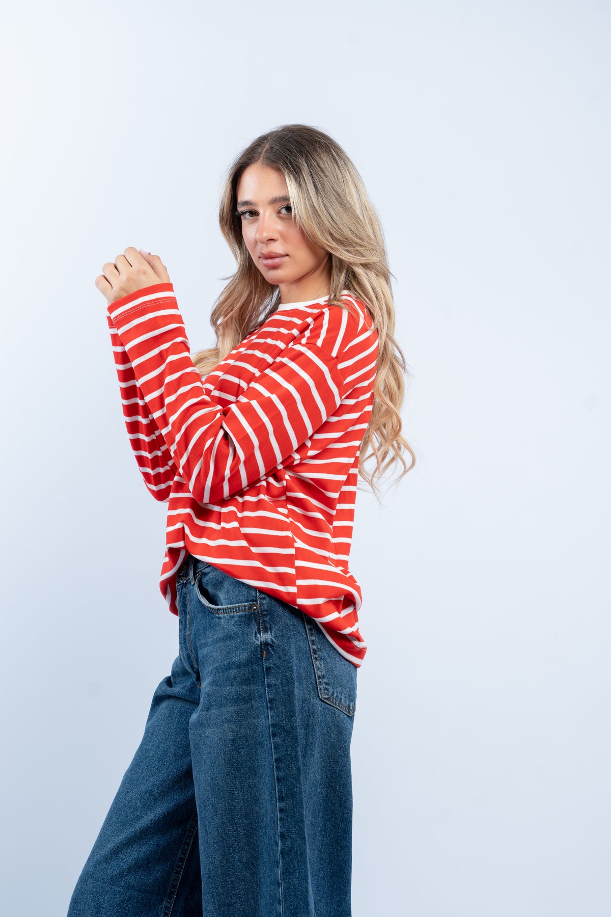 Fine striped top