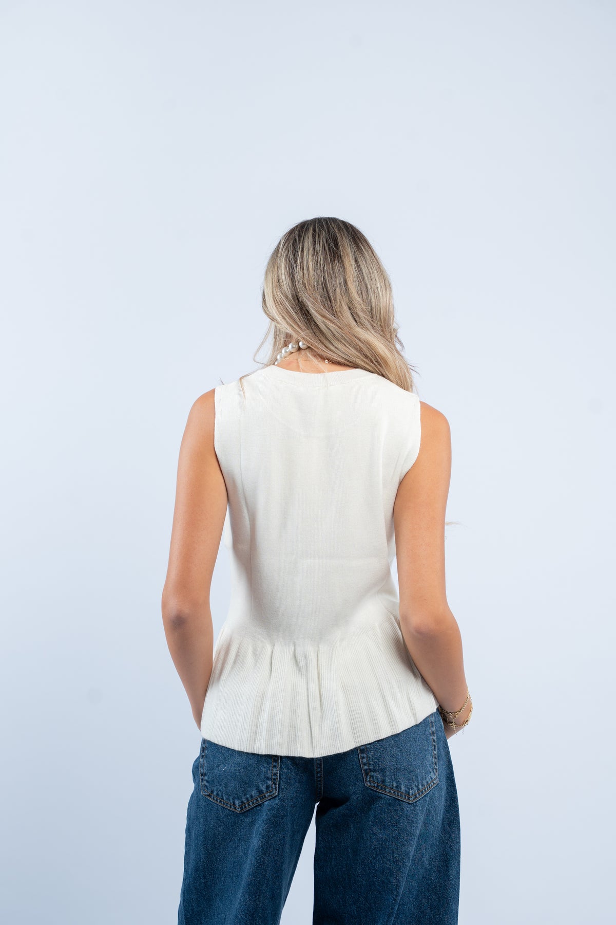 Peplum rib top