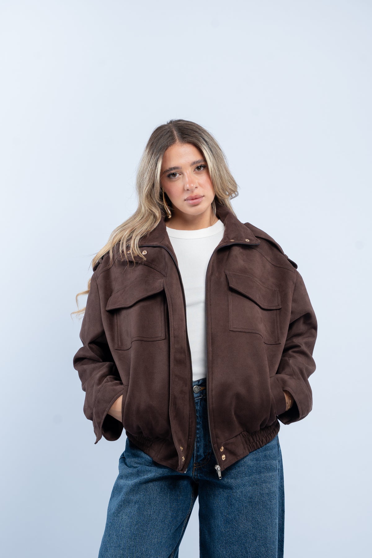 Cargo suede jacket