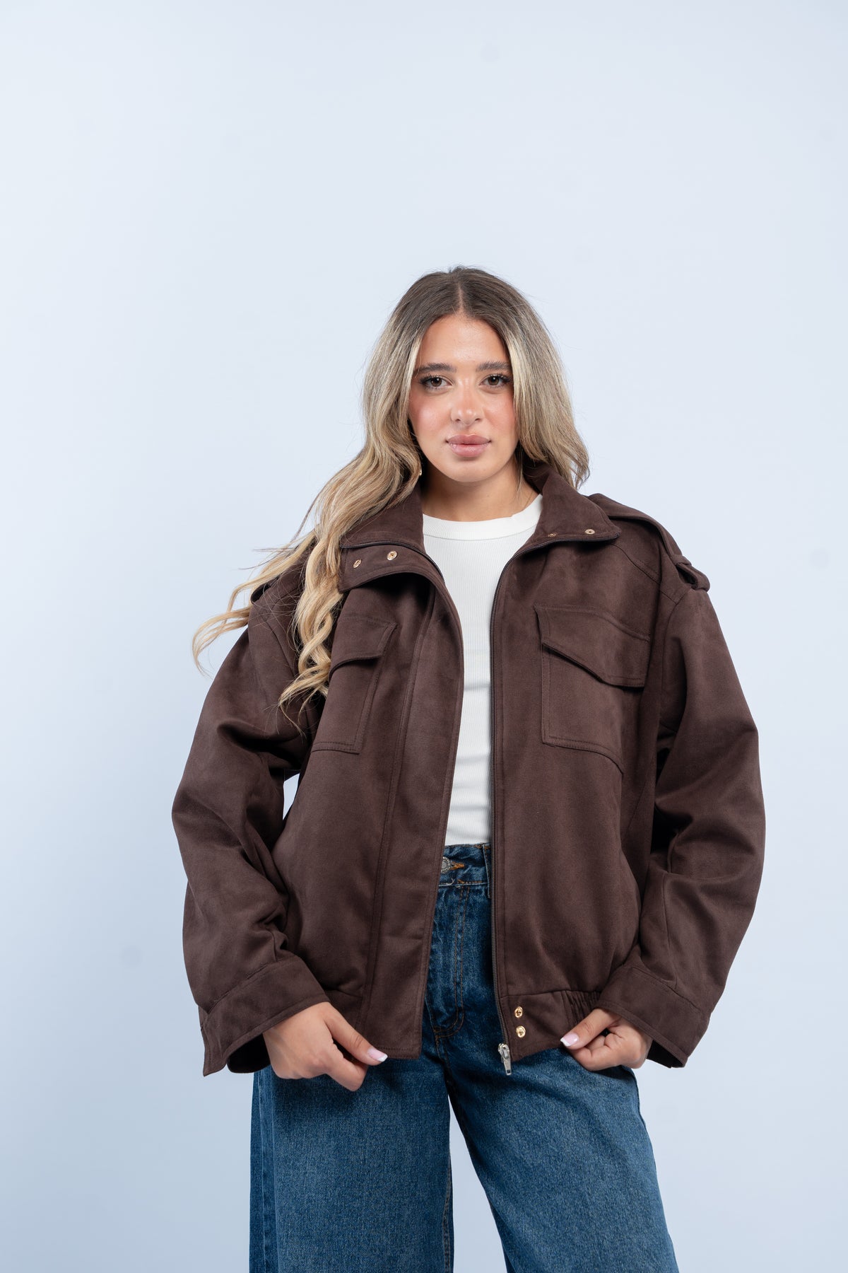 Cargo suede jacket