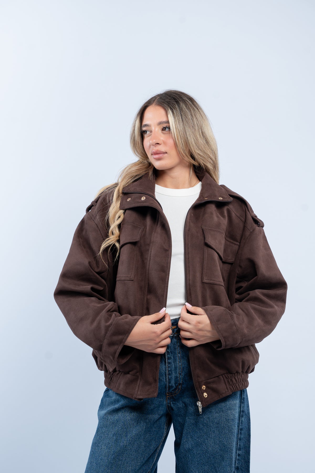 Cargo suede jacket