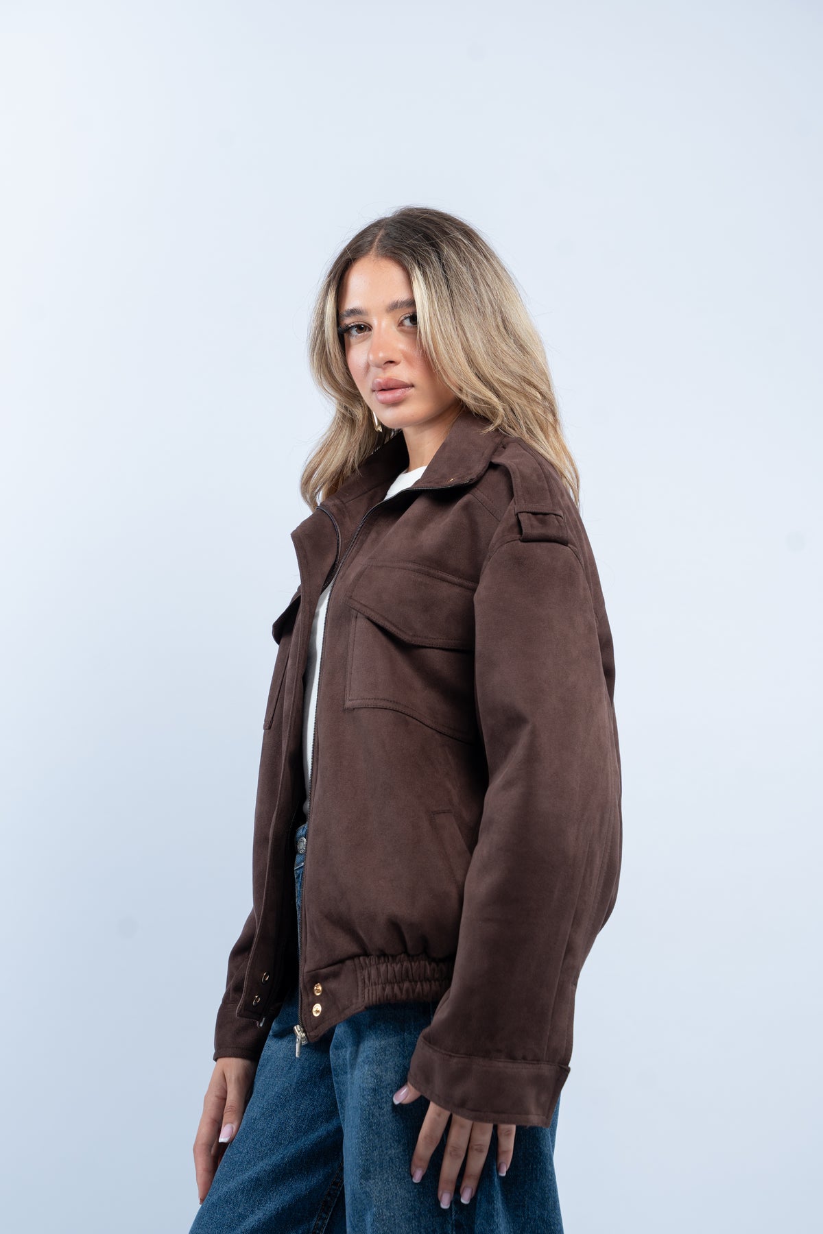 Cargo suede jacket