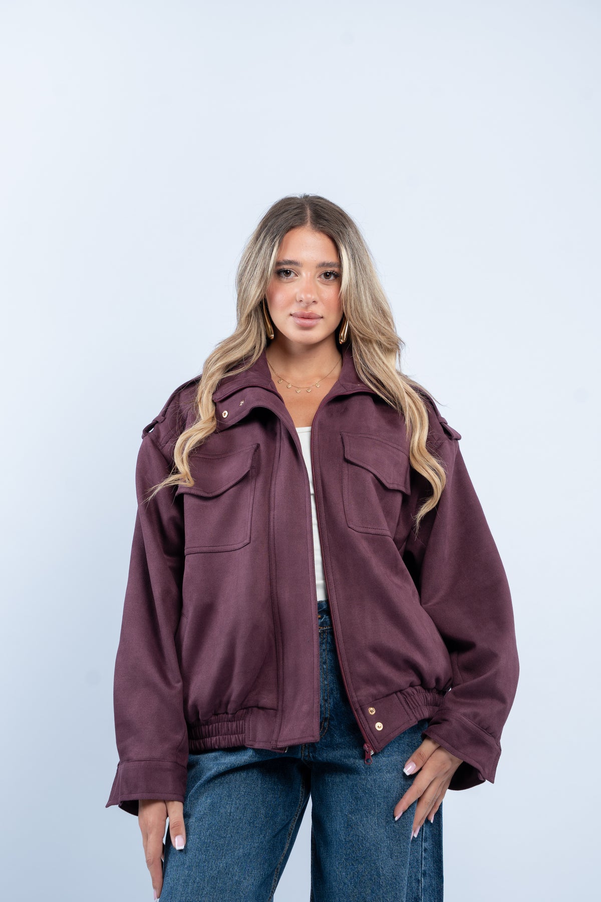 Cargo suede jacket