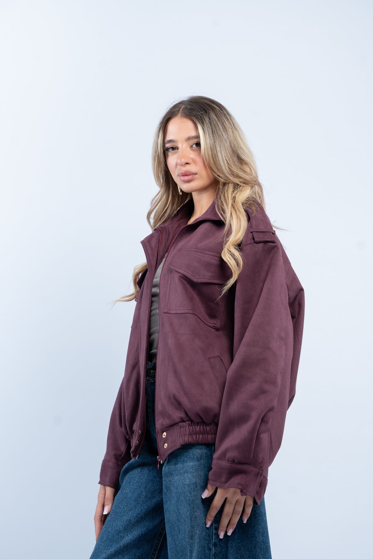 Cargo suede jacket
