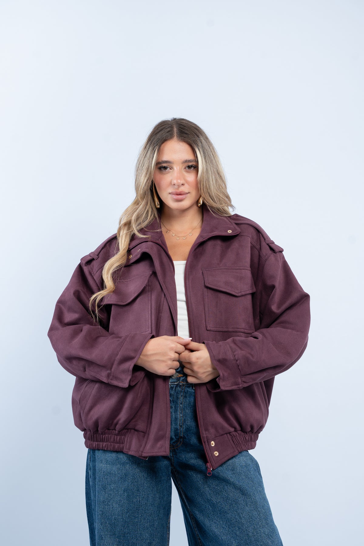 Cargo suede jacket