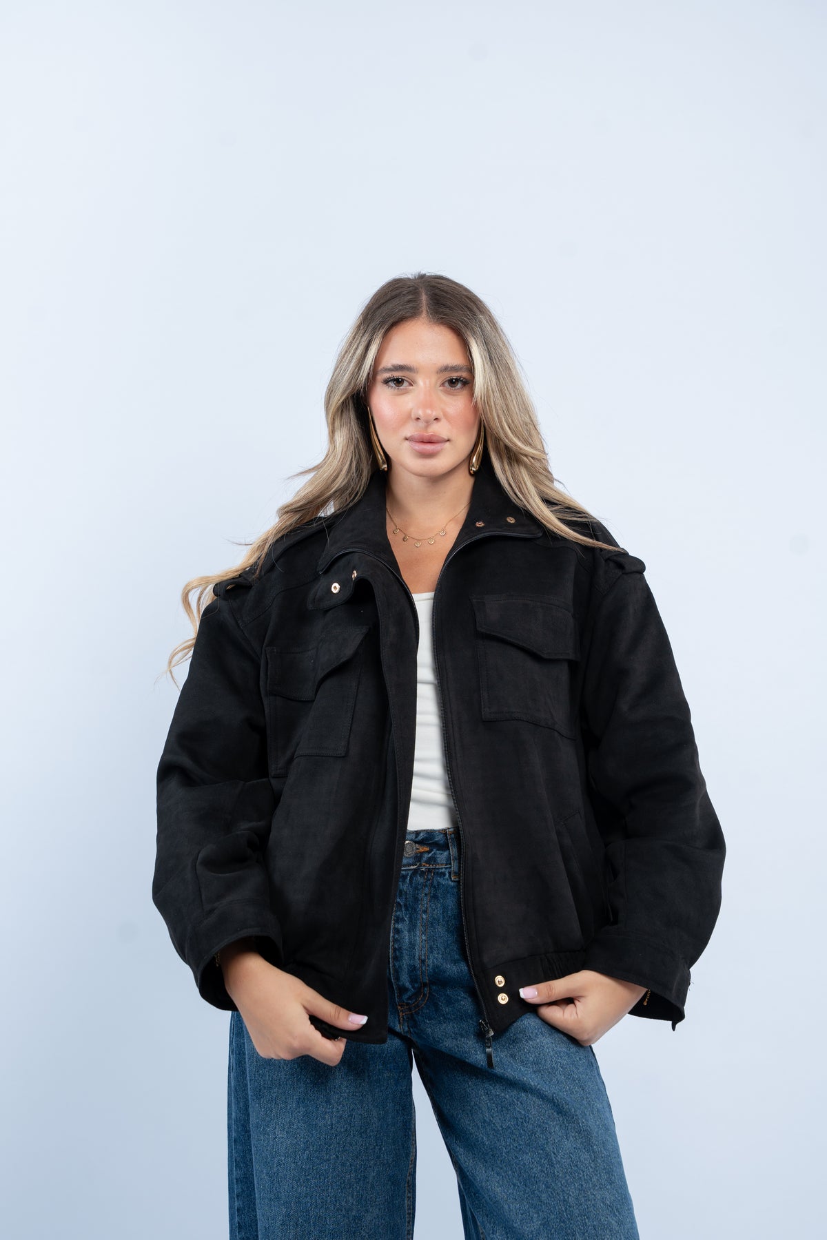 Cargo suede jacket