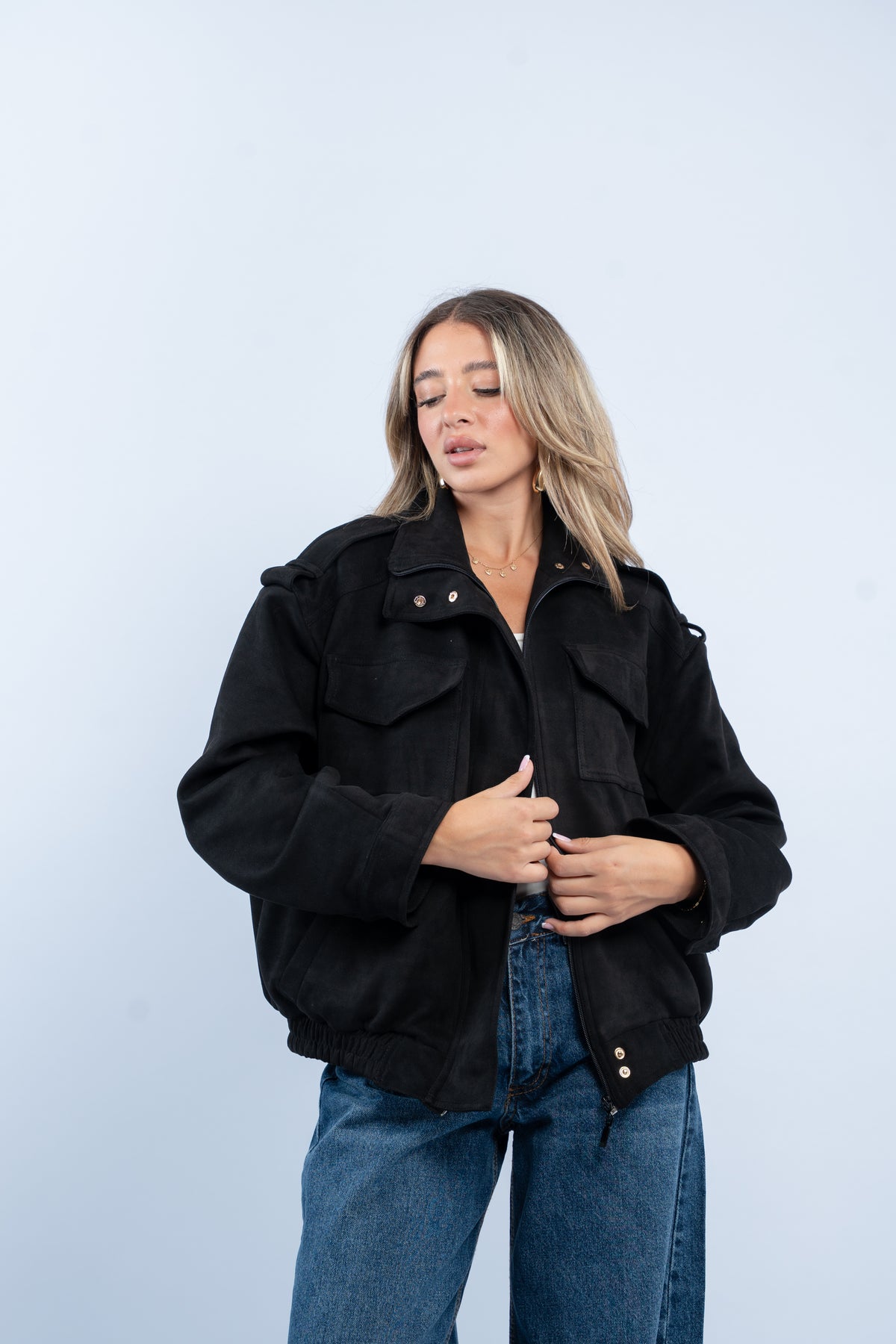 Cargo suede jacket